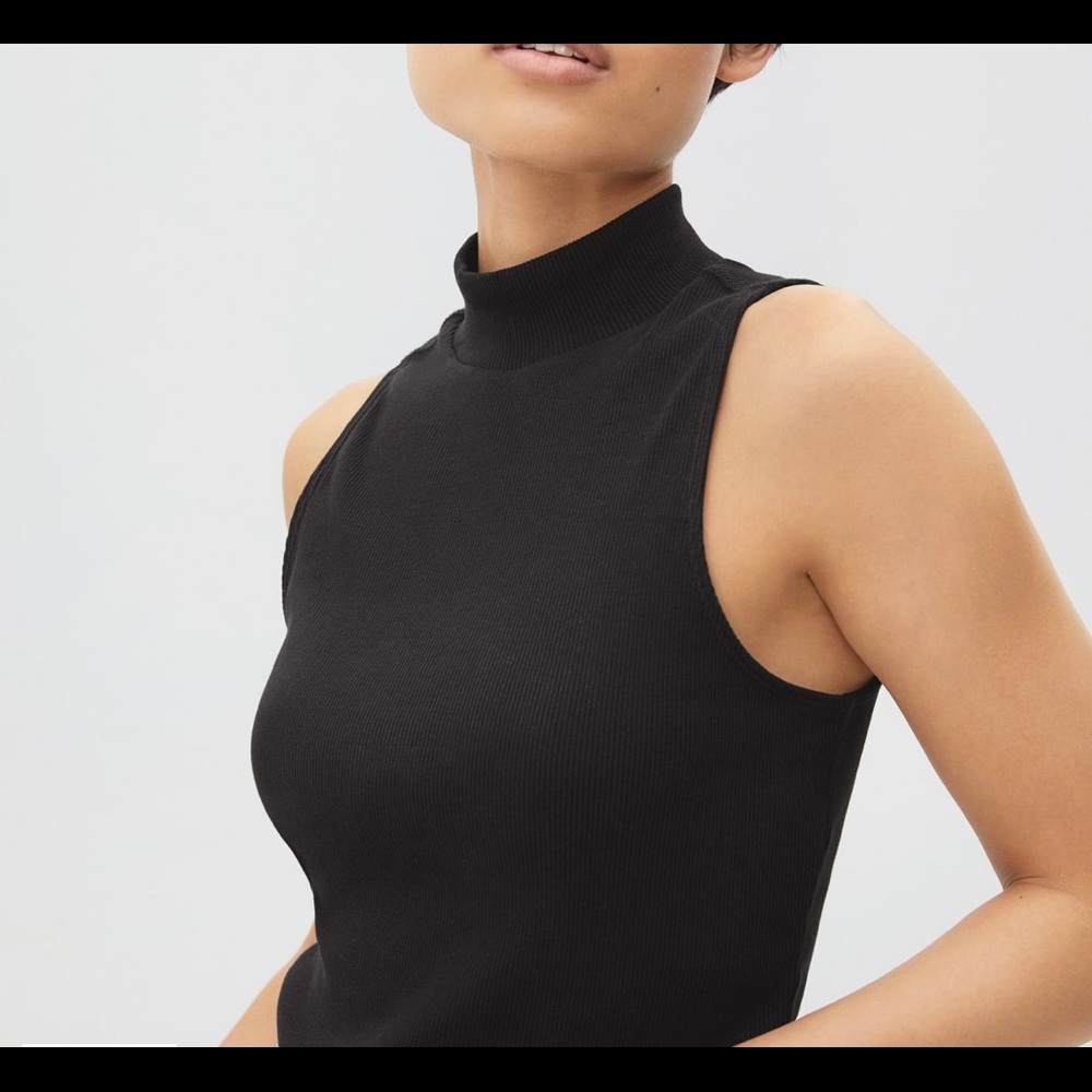 Everlane ribbed mock neck